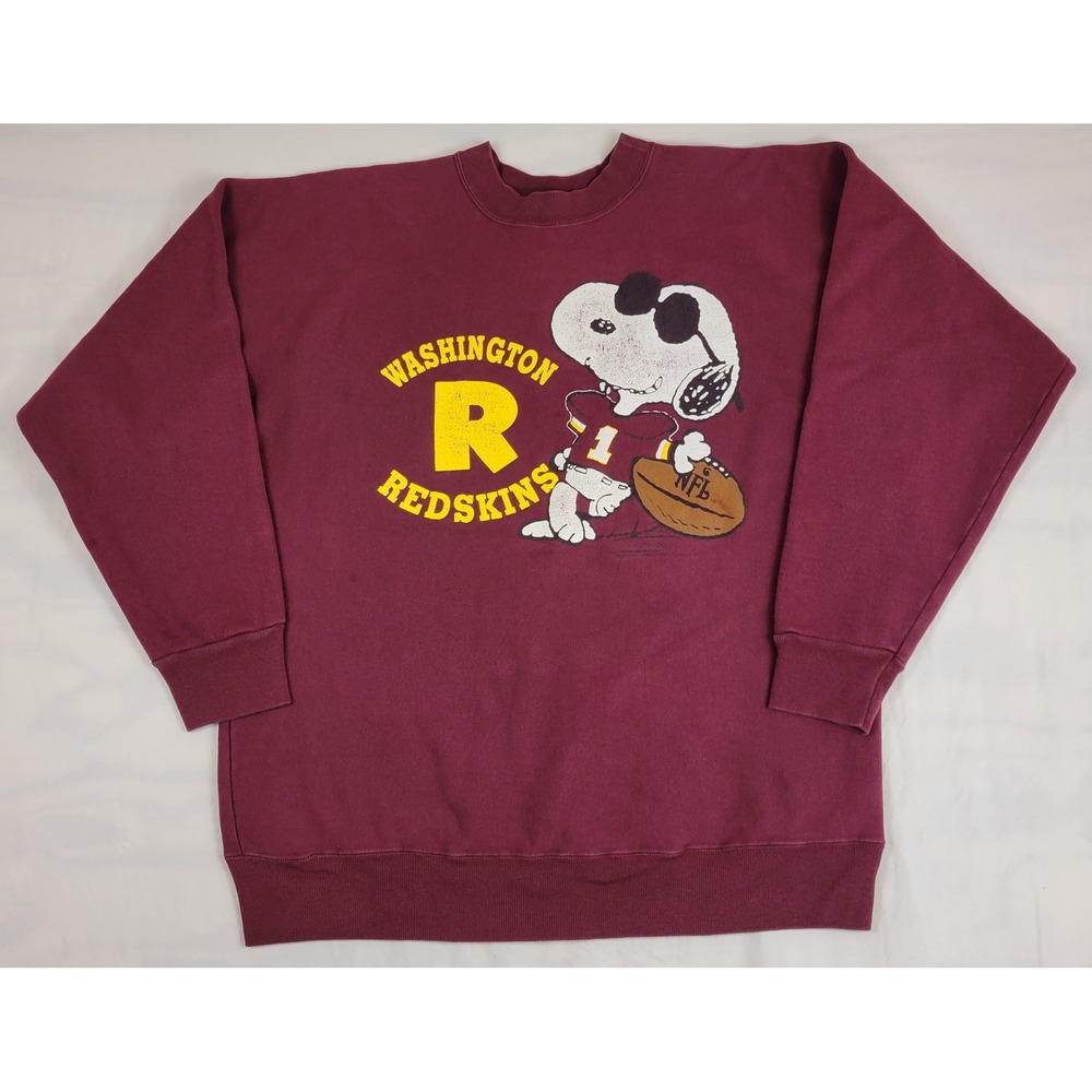 Vintage Garment Graphics Washington Redskins Snoopy Joe Cool Sweatshirt Large L